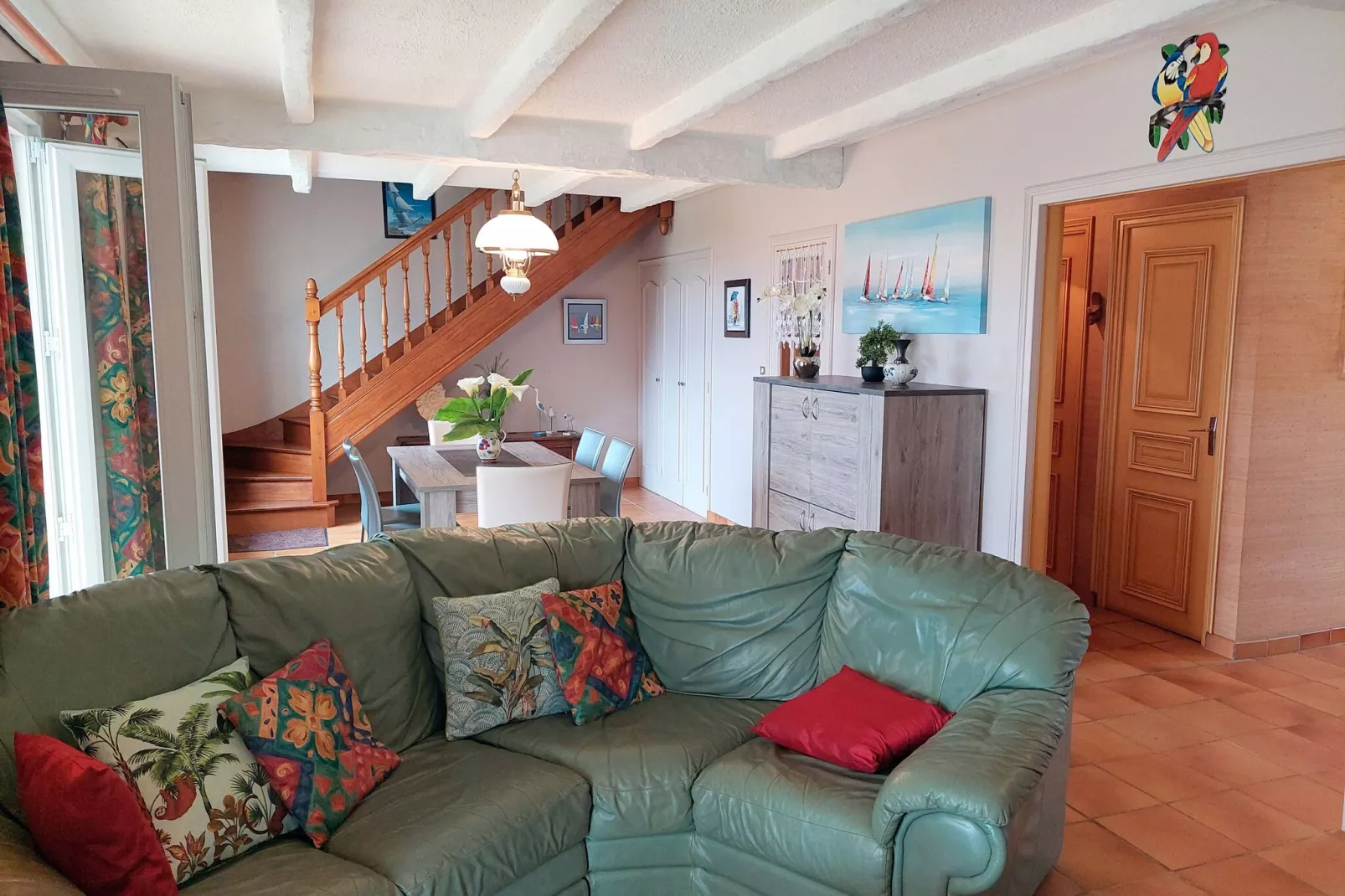 Bretonisches Ferienhaus in Strandnähe Plouescat-Wohnzimmer
