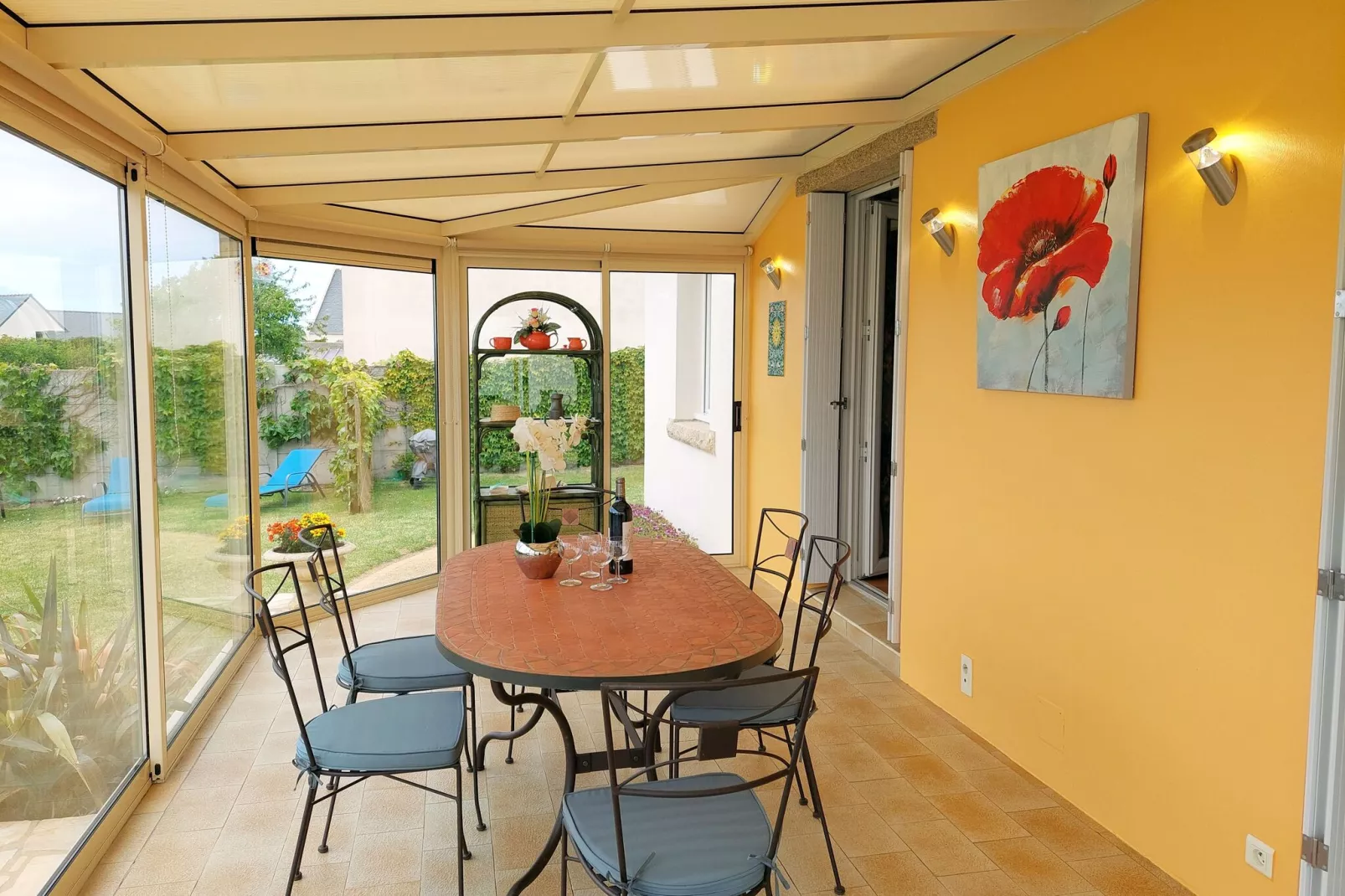 Bretonisches Ferienhaus in Strandnähe Plouescat-Esszimmer