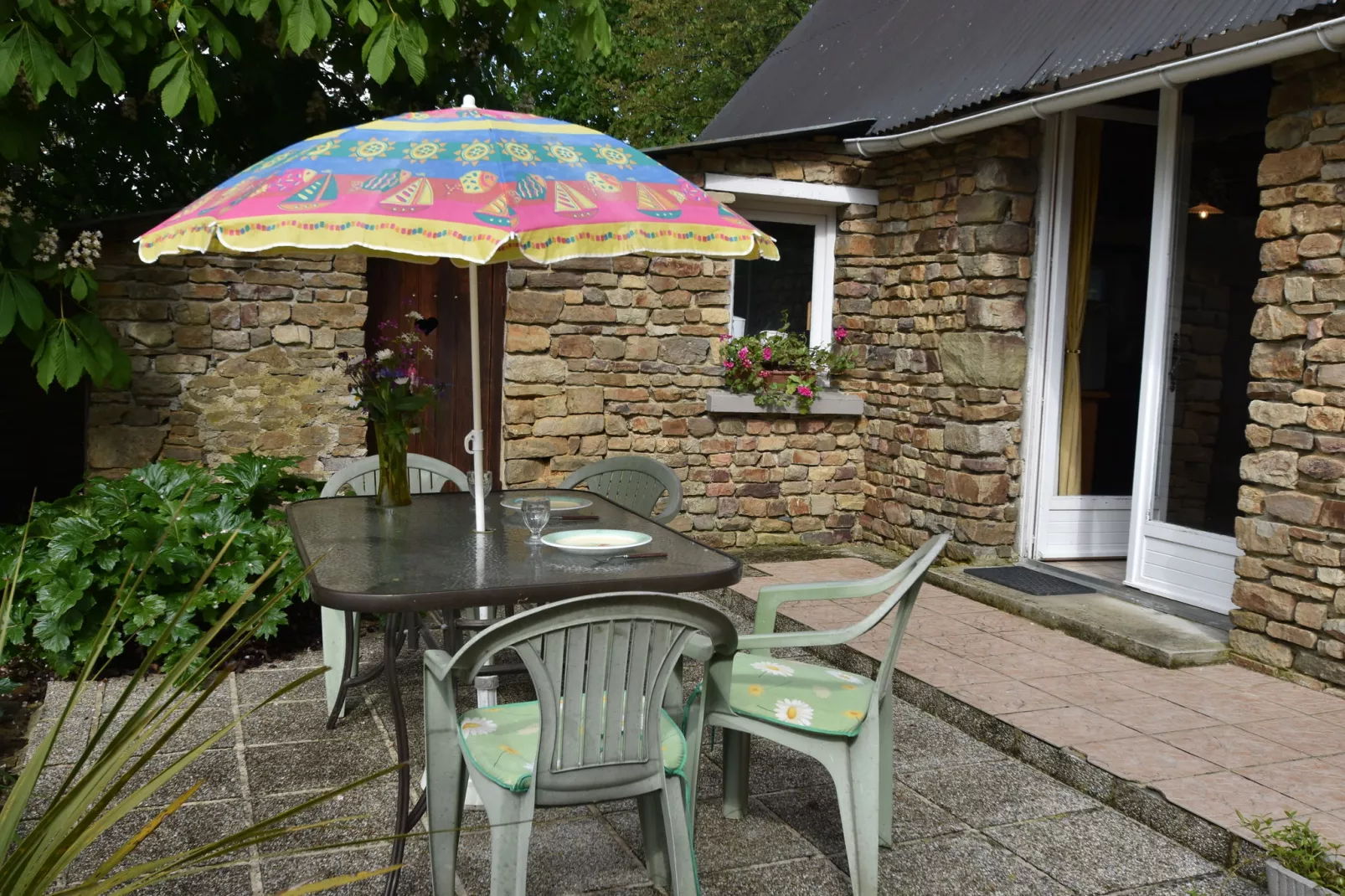 Maison de vacances Guilberville-Terrassenbalkon