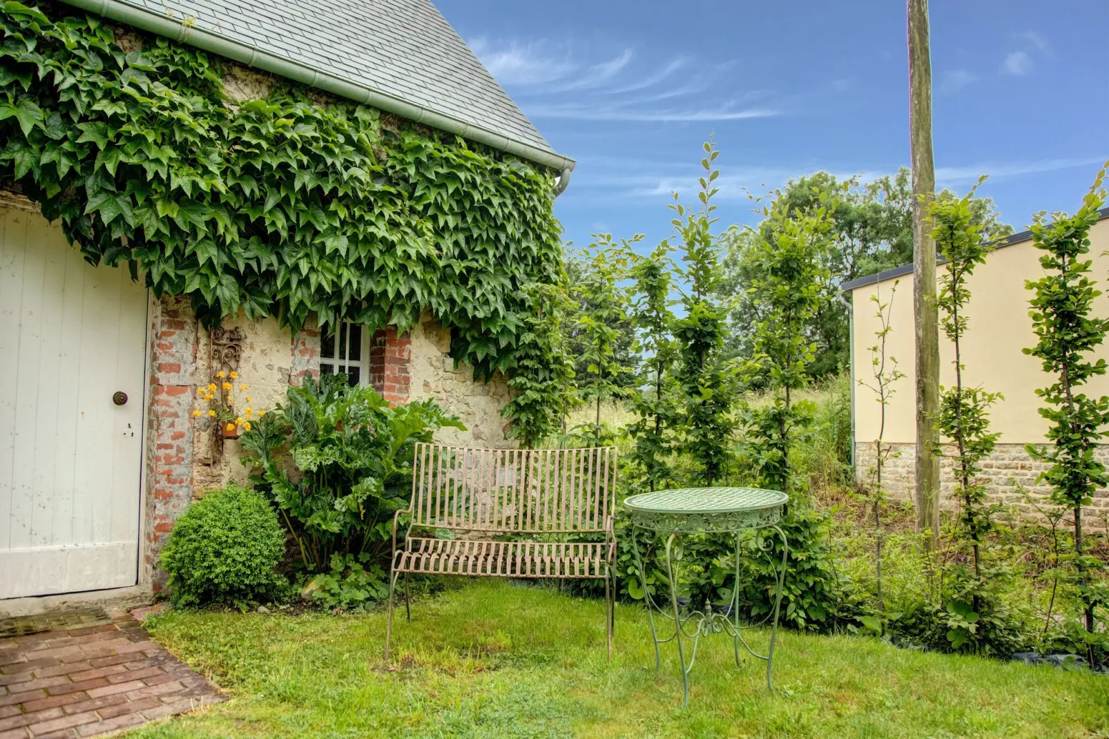 Maison de vacances à Houtteville avec jardin-Extérieur été