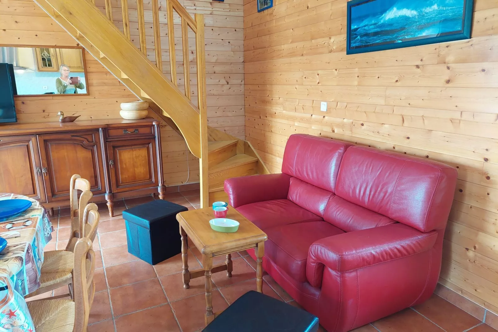 Steinhaus mit Meerblick Cléder-Living room