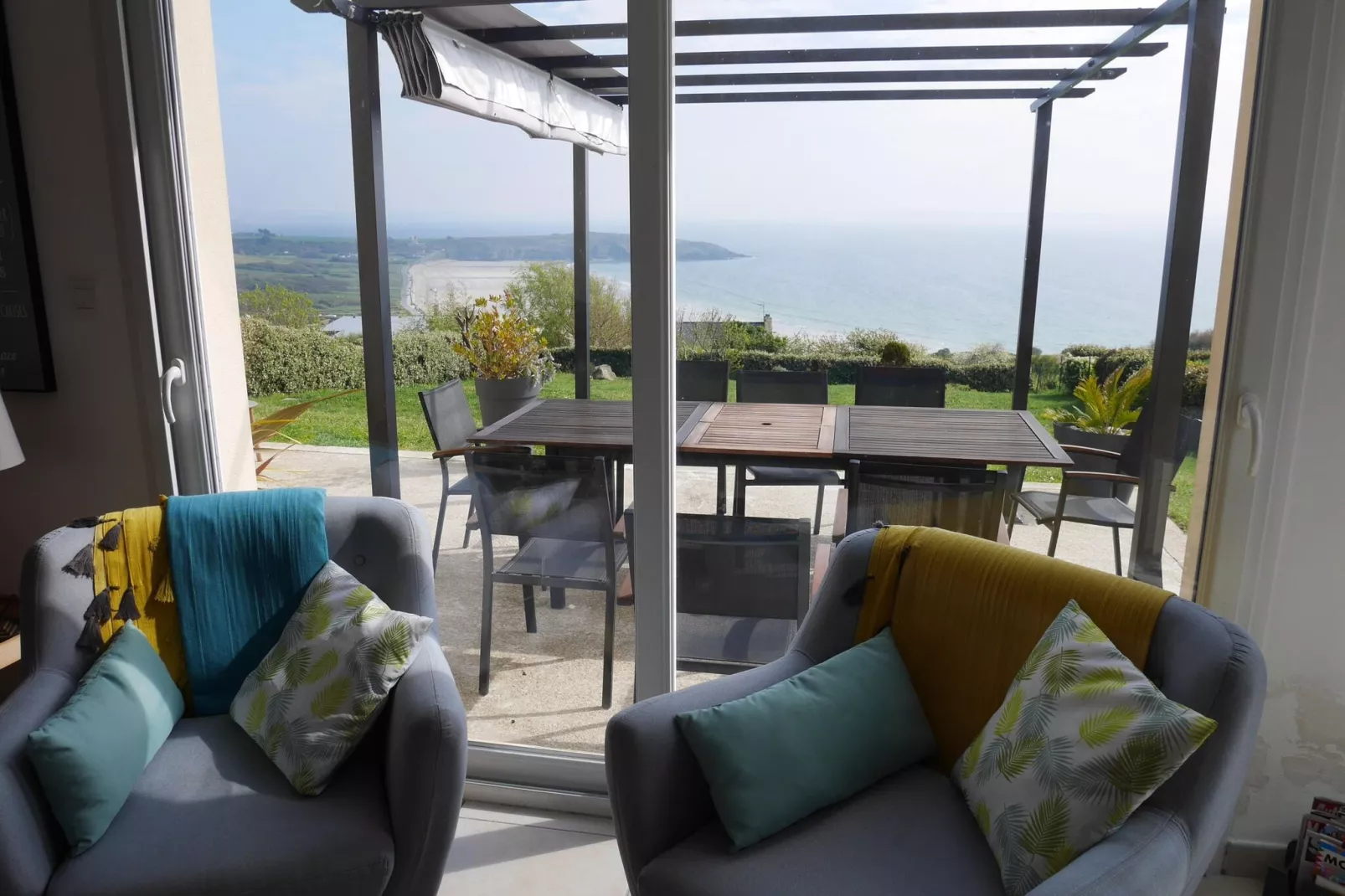 180° Panorama Meerblick Ferienhaus Telgruc-sur-Mer-Vue d'été