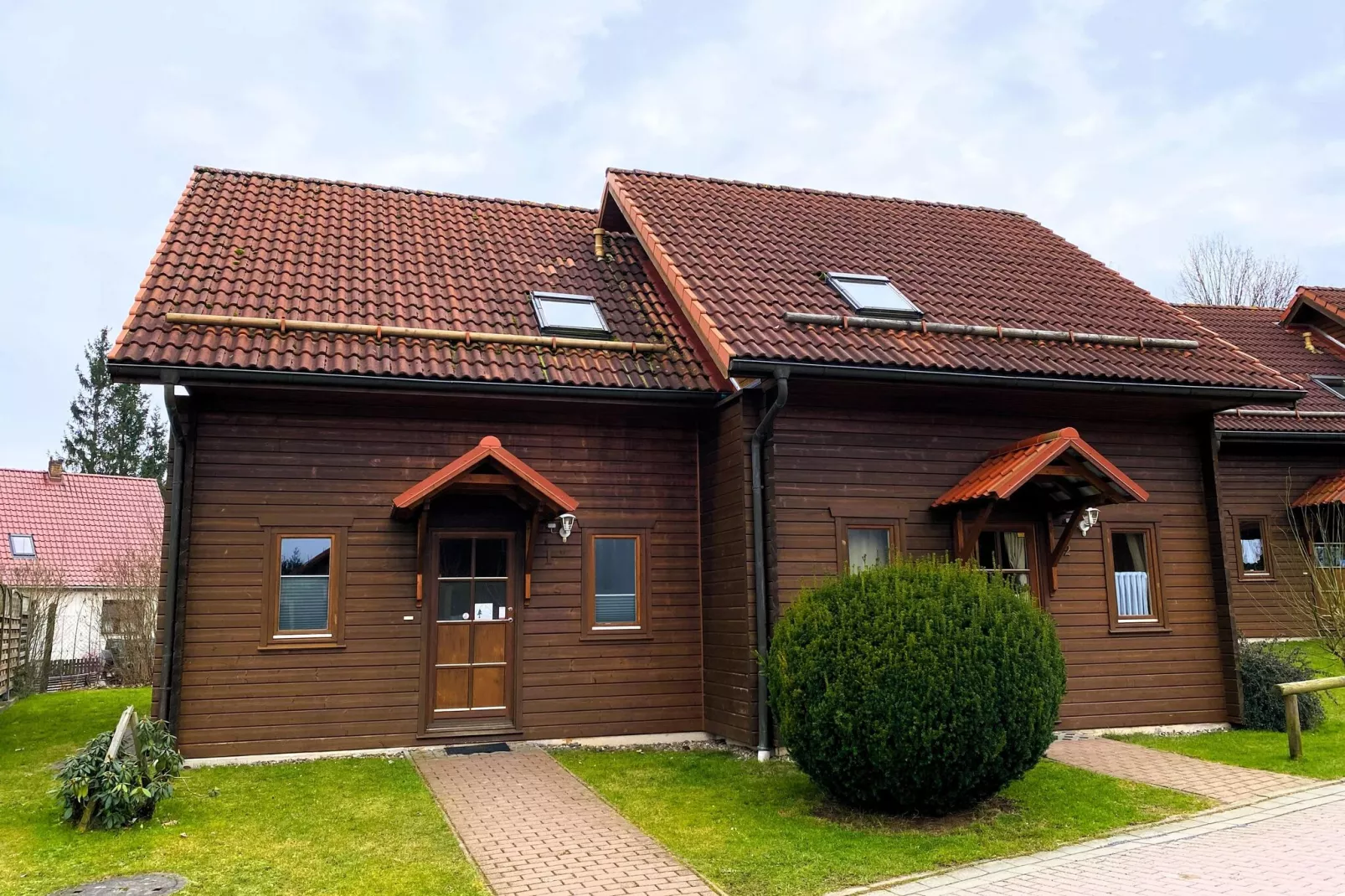 Ferienhaus in Hasselfelde - Haus 1 Blauvogel-Außenbereich Winter