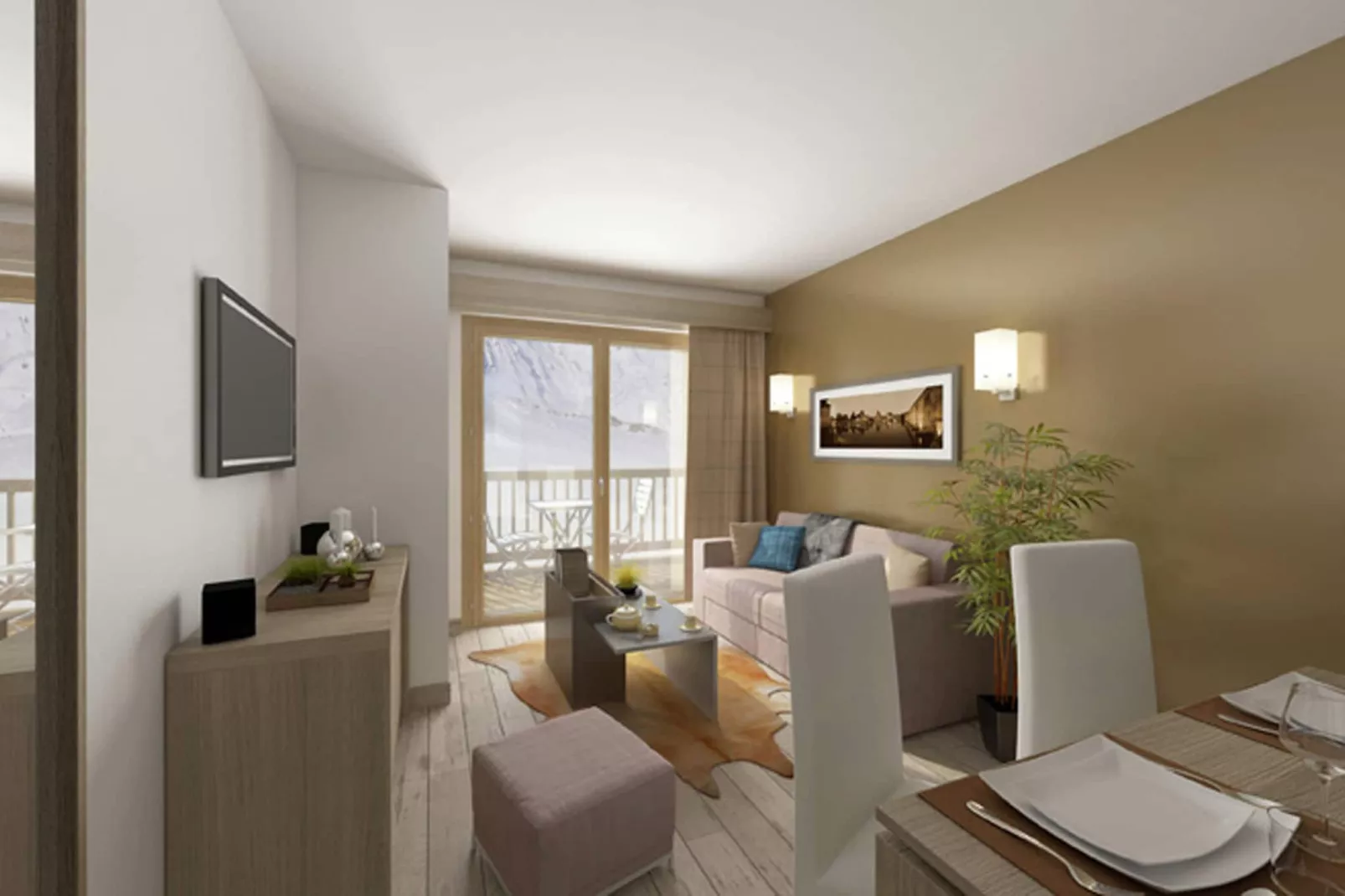 Résidence Prestige Front de Neige 2-Living room