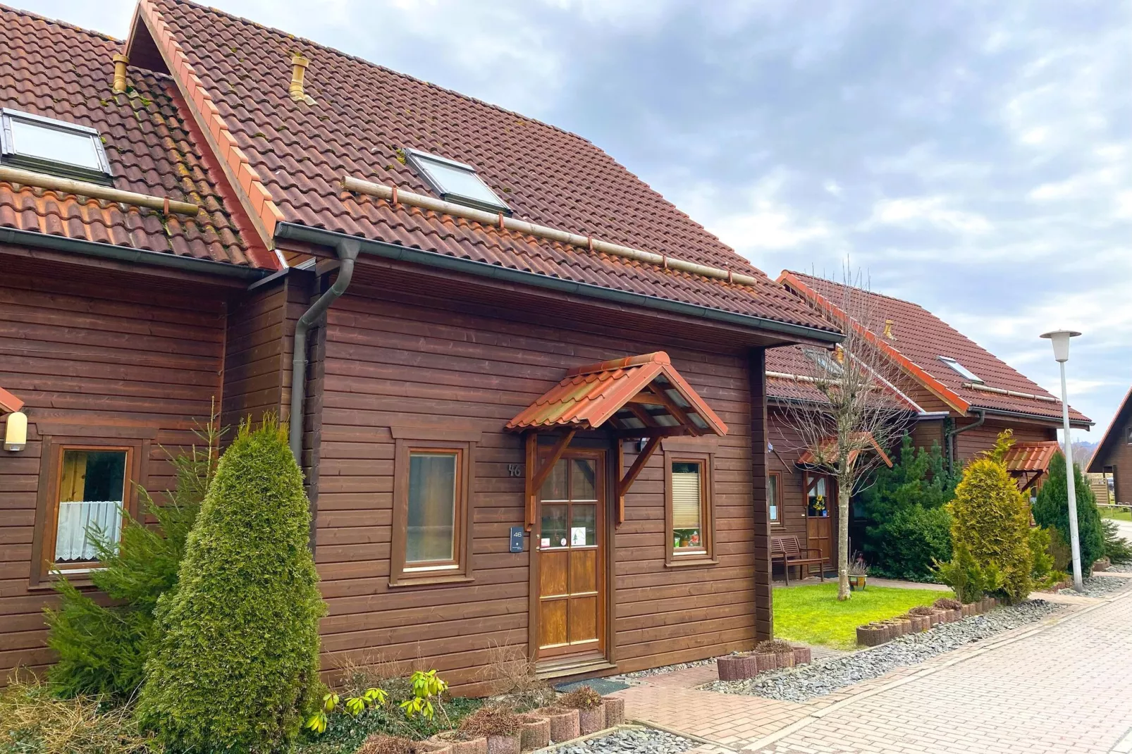 Ferienhaus in Hasselfelde - Haus 46 Blauvogel-Außenbereich Sommer