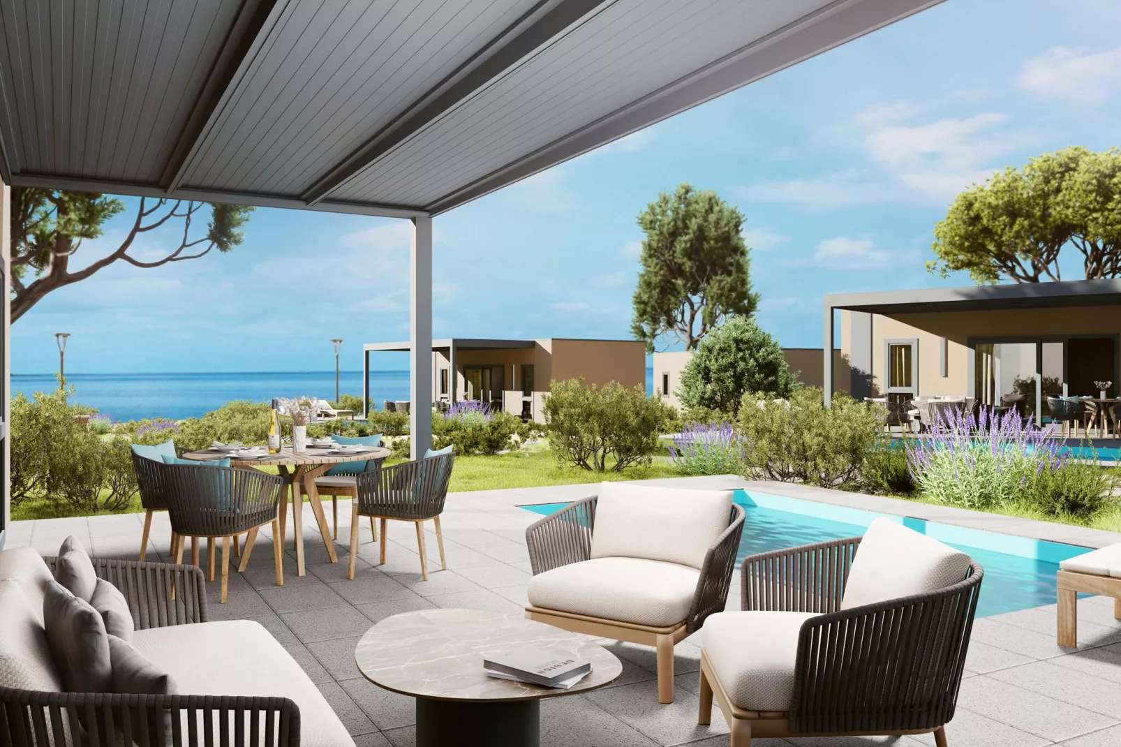 AMINESS AVALONA Camping Resort Povljana Insel Pag LUXURY Holiday Home WITH POOL-Gardens summer