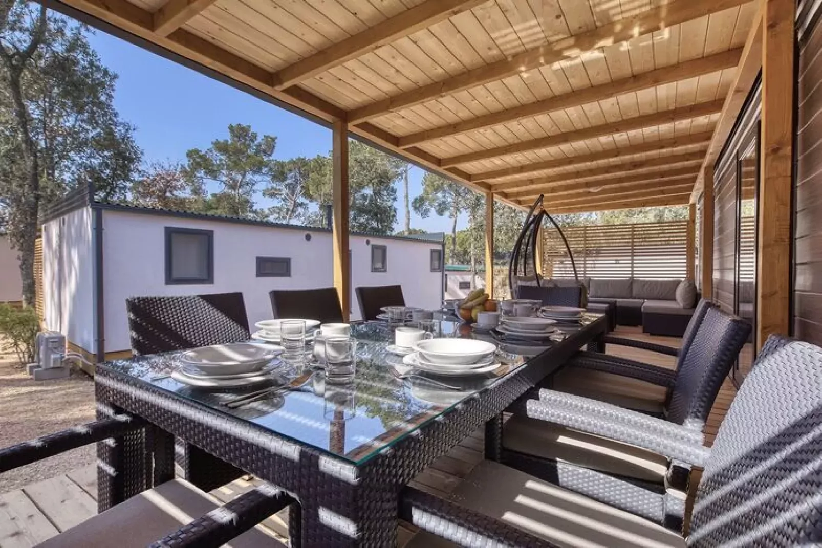 Mobile Homes in Camping Park Soline - Biograd - Type Glamping Family Deluxe-Exterior summer