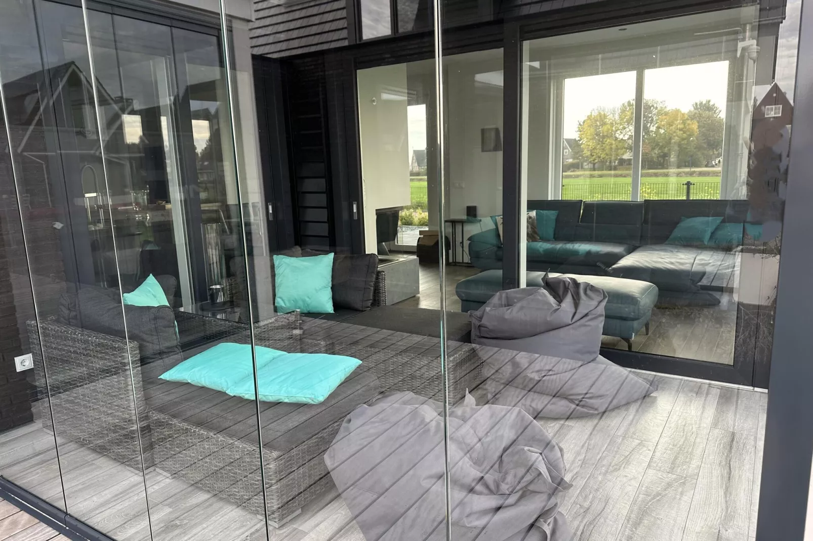 Luxe villa aan het water-Balcon-terrasse