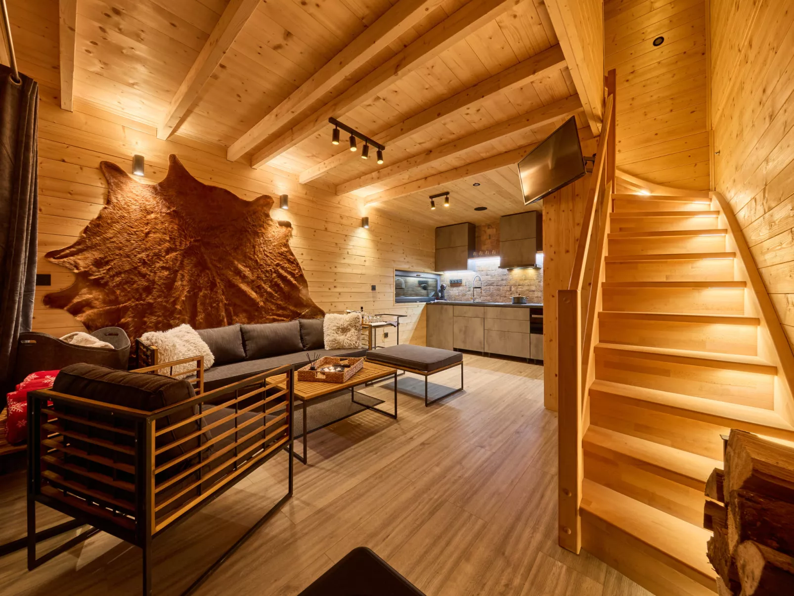 Luxe Timber Lodge & Relaxing Bath”-Inside