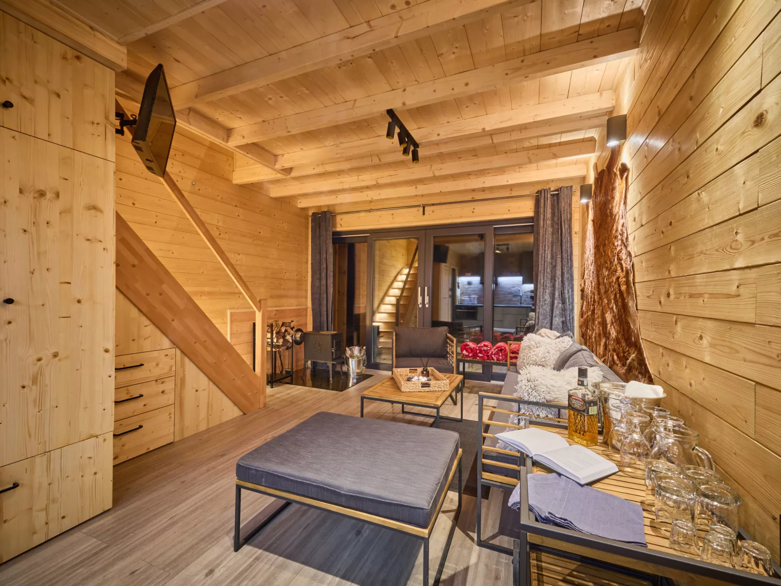 Luxe Timber Lodge & Relaxing Bath”-Inside