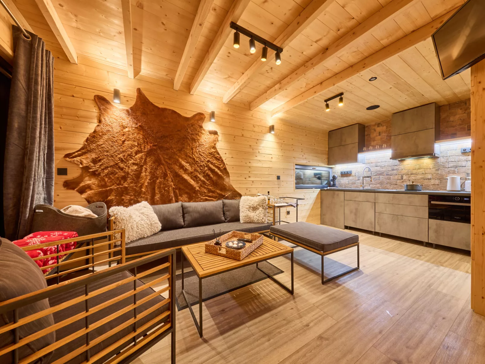 Luxe Timber Lodge & Relaxing Bath”-Inside