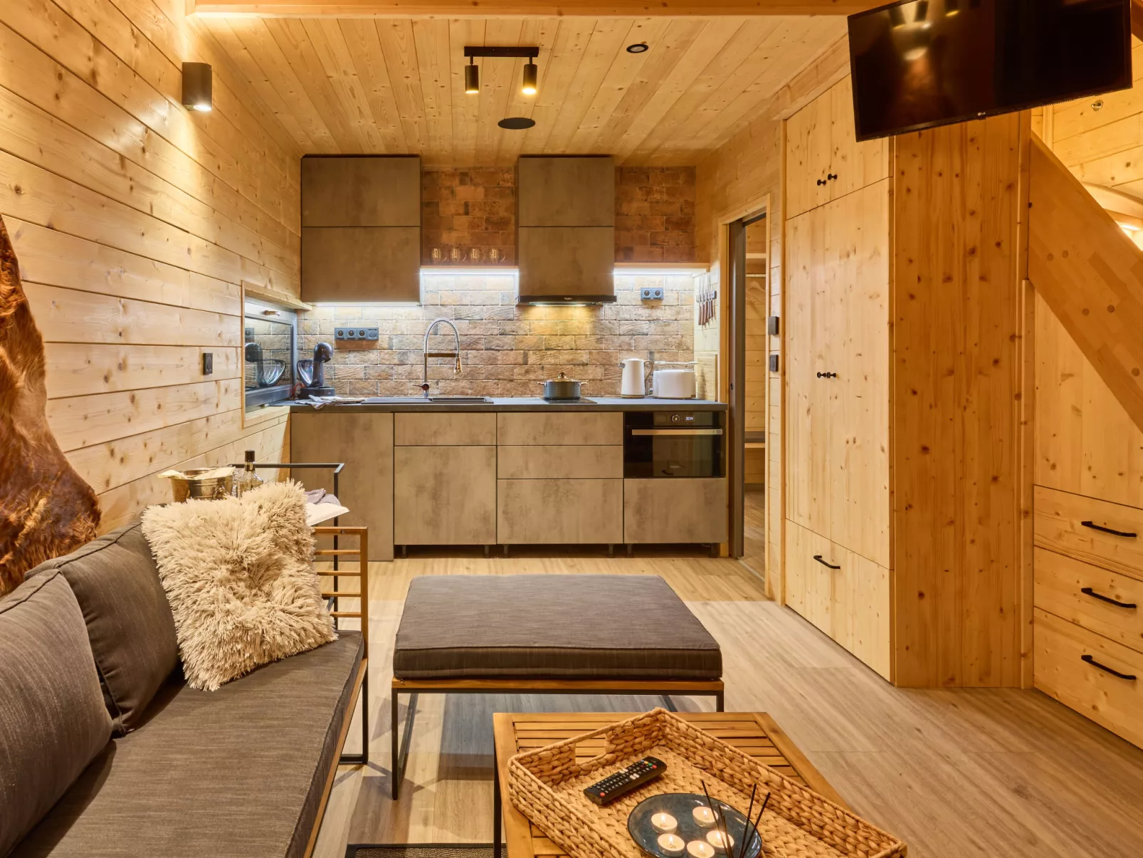 Luxe Timber Lodge & Relaxing Bath”-Inside