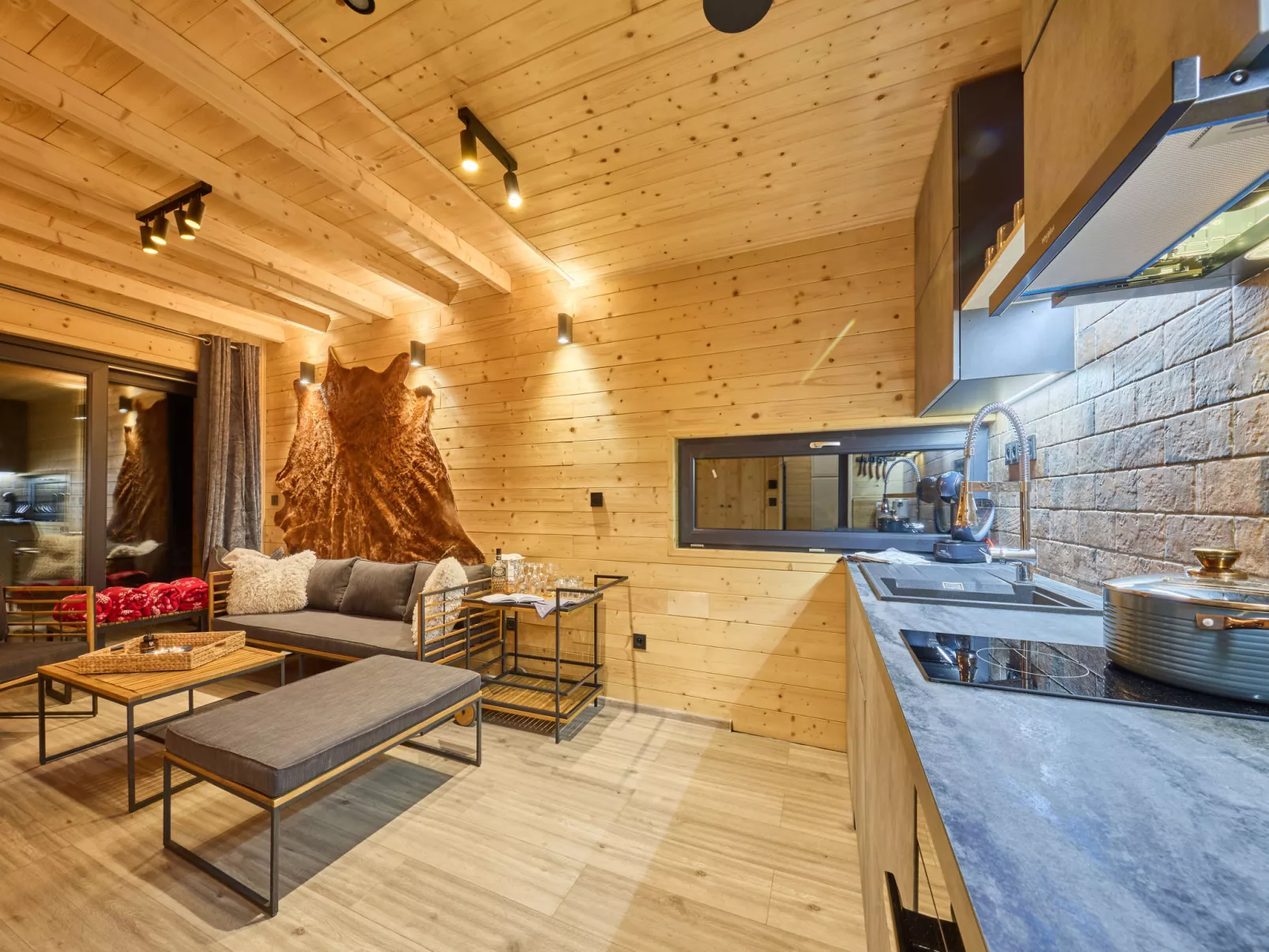 Luxe Timber Lodge & Relaxing Bath”-Inside