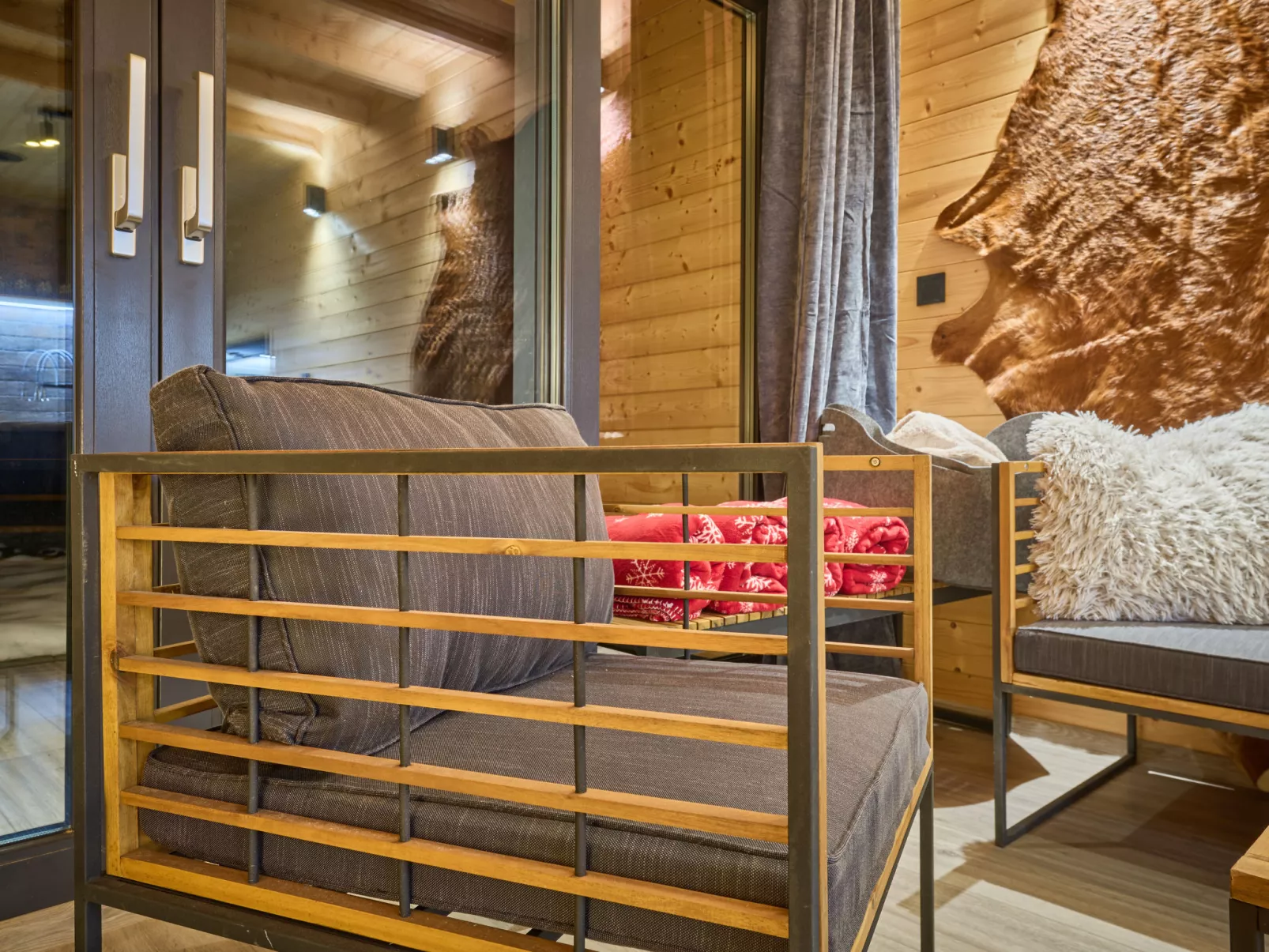 Luxe Timber Lodge & Relaxing Bath”-Inside