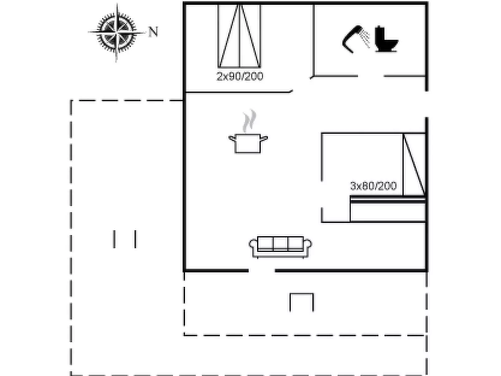 "Liutulf" - 40m from the sea-Inside