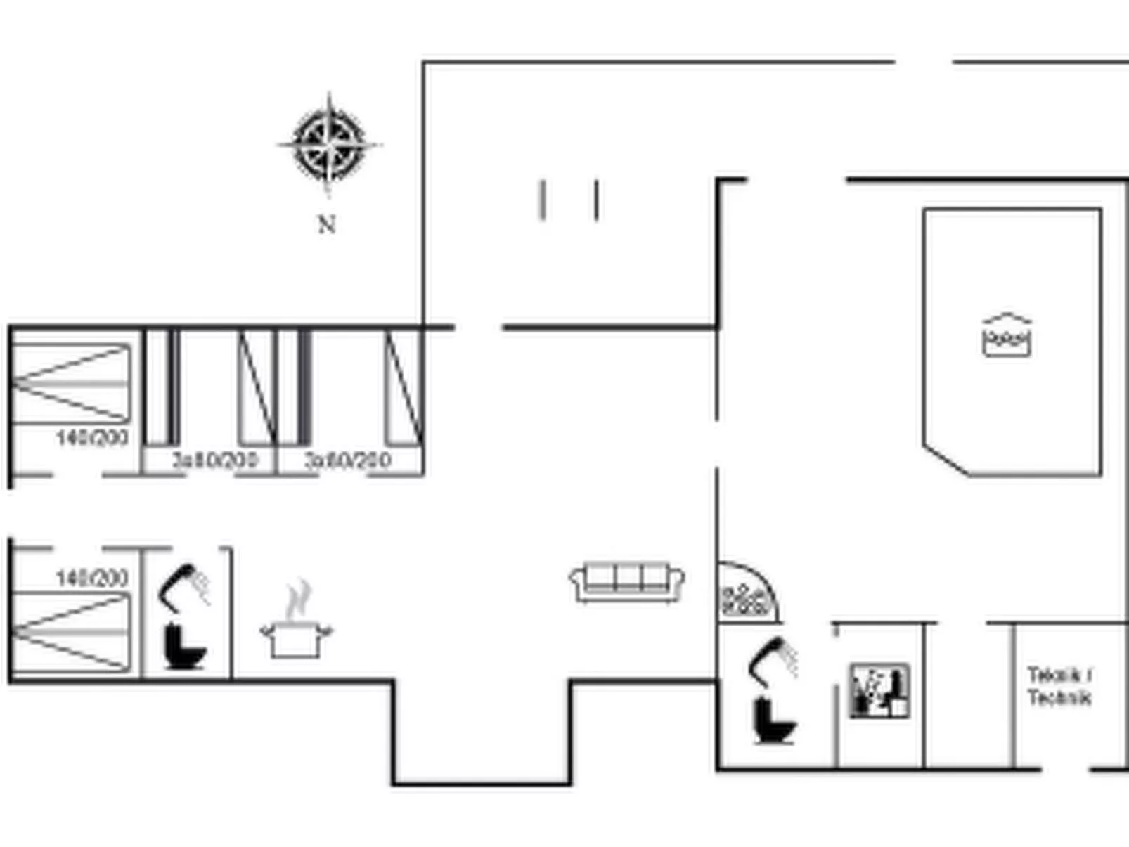 "Ingebore" - 700m from the sea-Inside