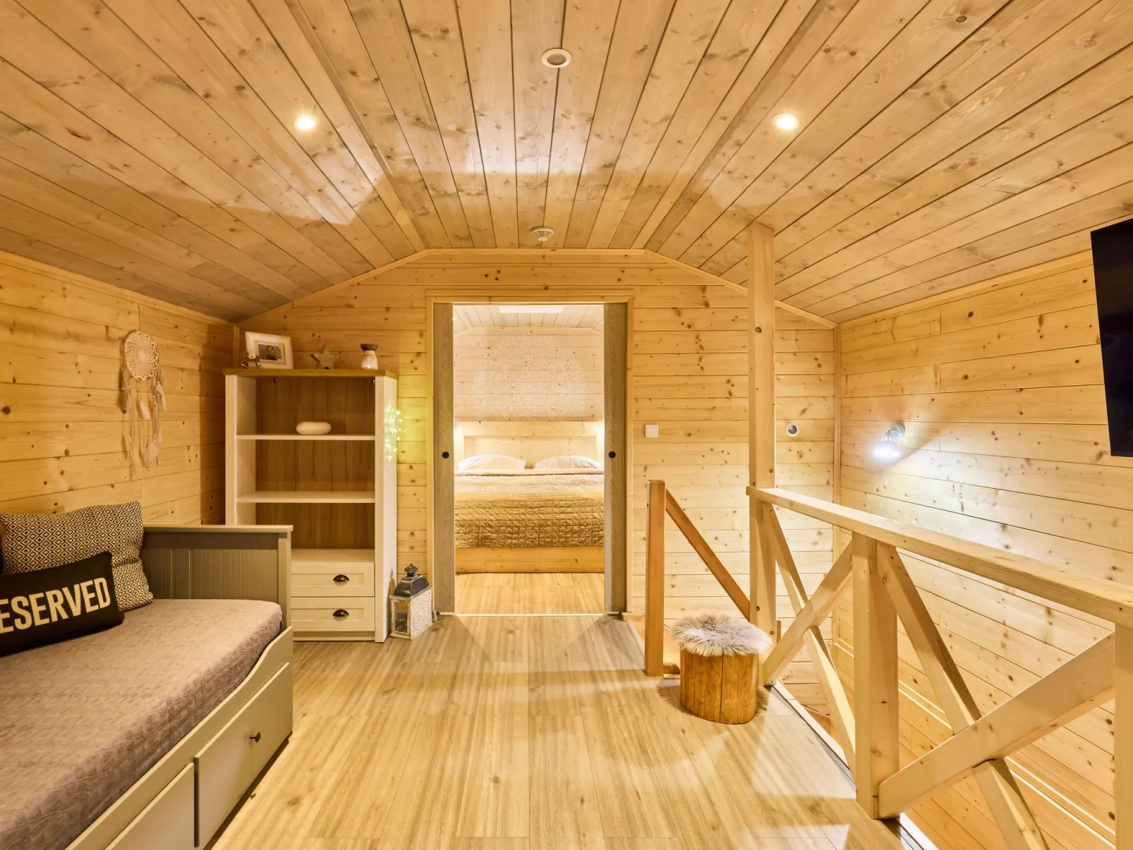 Luxe Timber Lodge & Yoga Loft-Inside