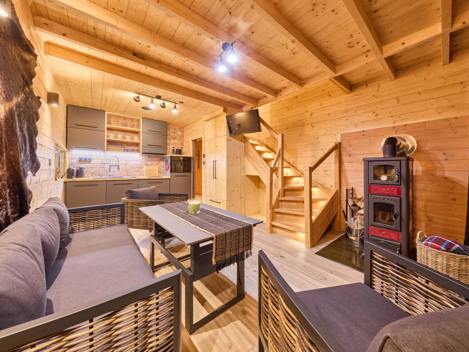 Luxe Timber Lodge & Relaxing Bath”-Inside