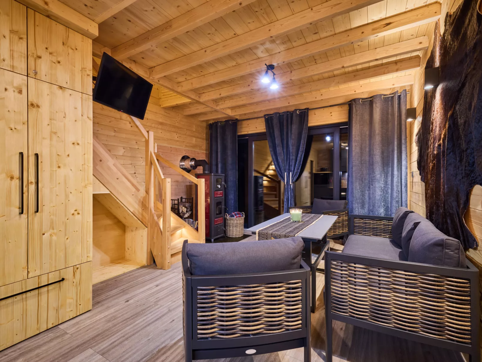 Luxe Timber Lodge & Relaxing Bath”-Inside