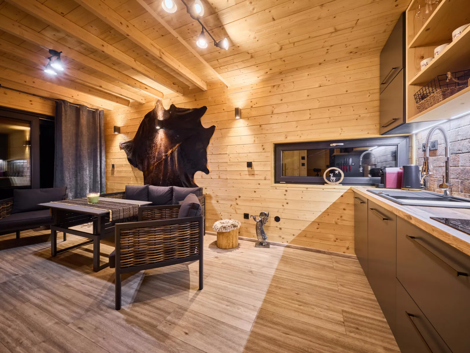 Luxe Timber Lodge & Relaxing Bath”-Inside