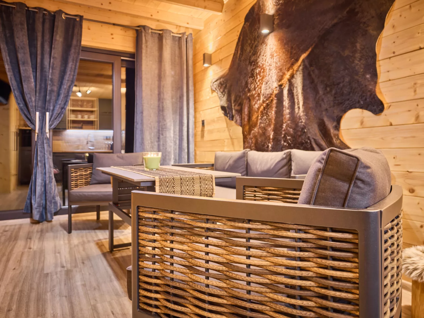 Luxe Timber Lodge & Relaxing Bath”-Inside