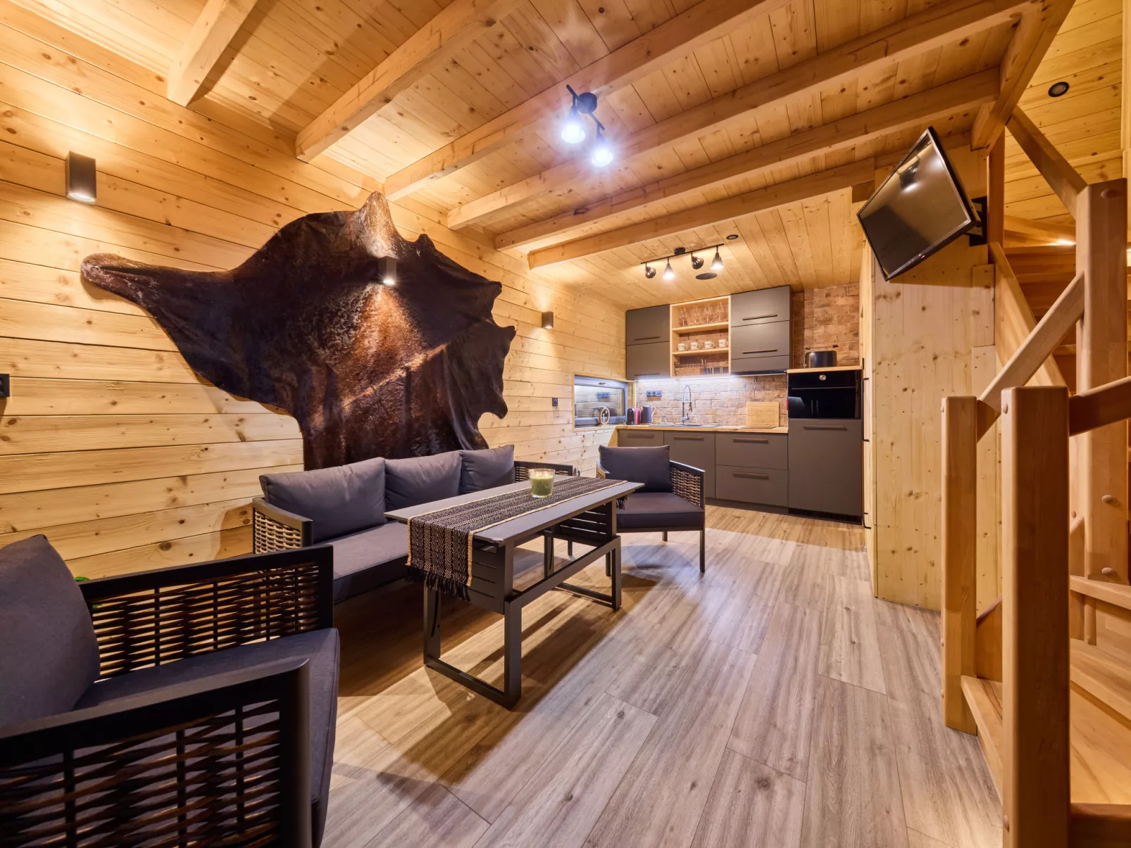 Luxe Timber Lodge & Relaxing Bath”-Inside