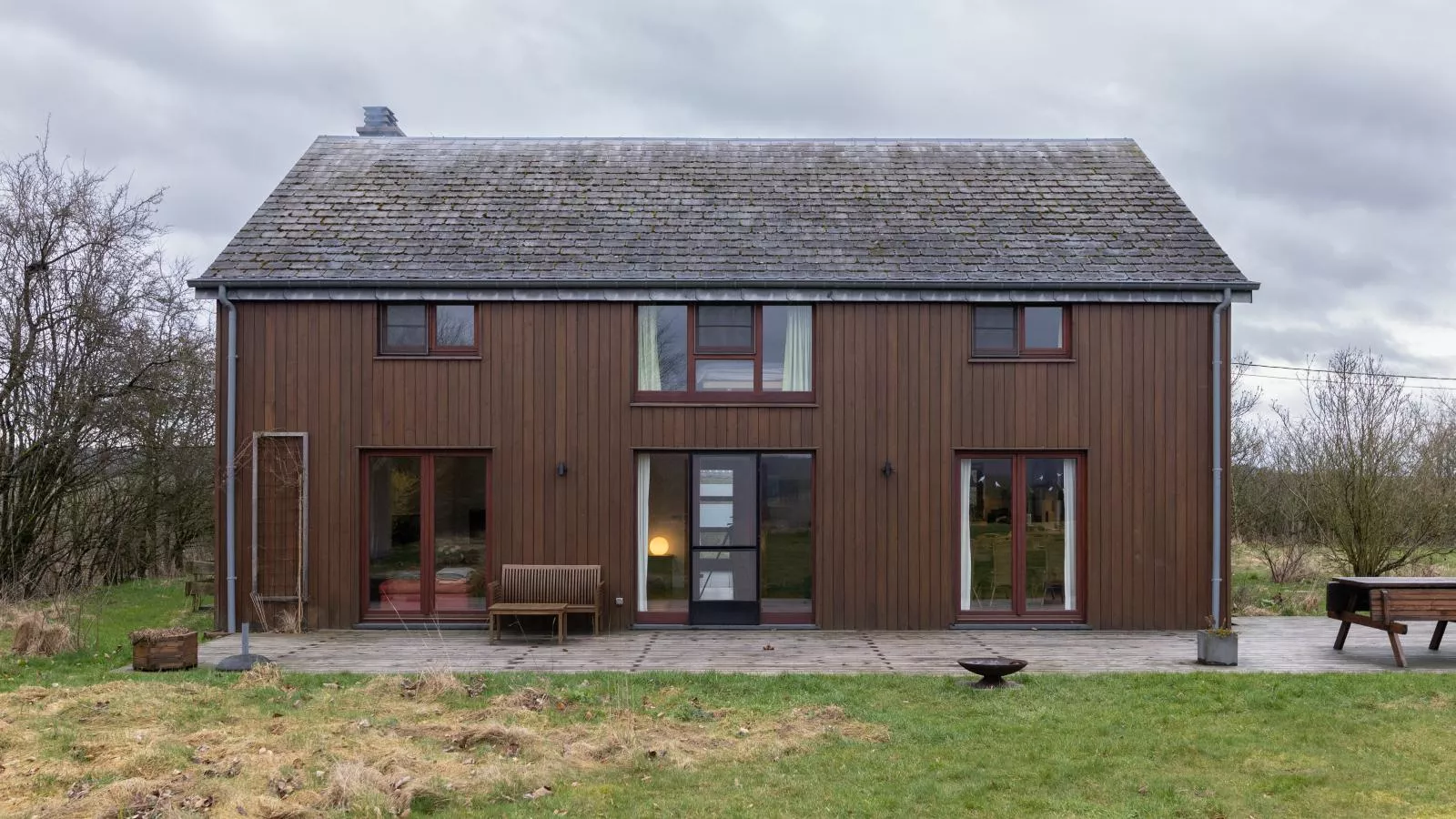 Vakantiehuis Wilogne-Exterior winter
