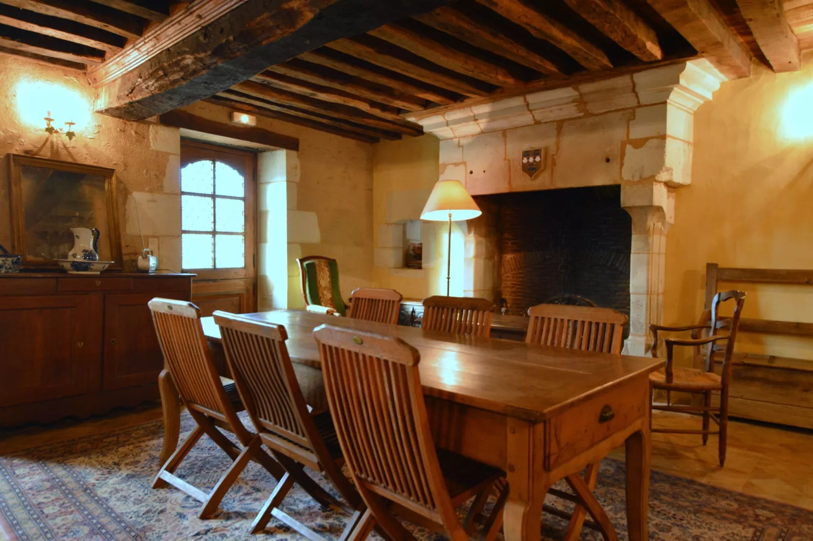 Manoir avec piscine privée-Esszimmer