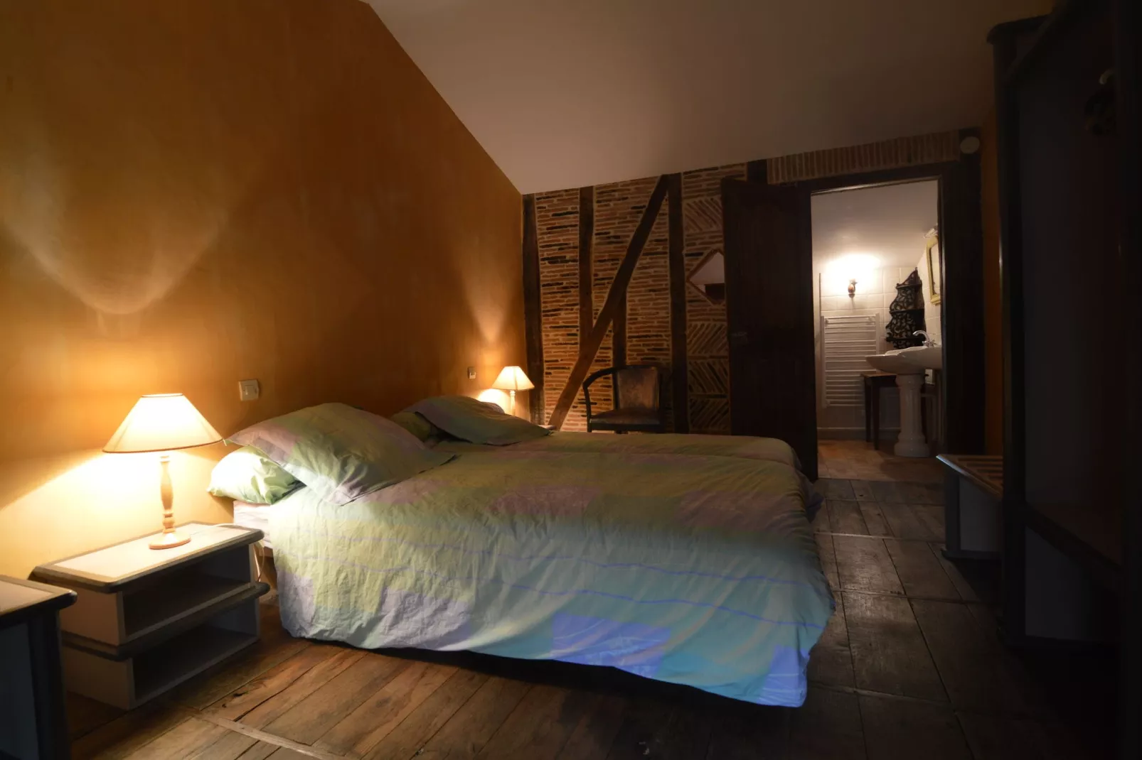 Manoir avec piscine privée-Schlafzimmer