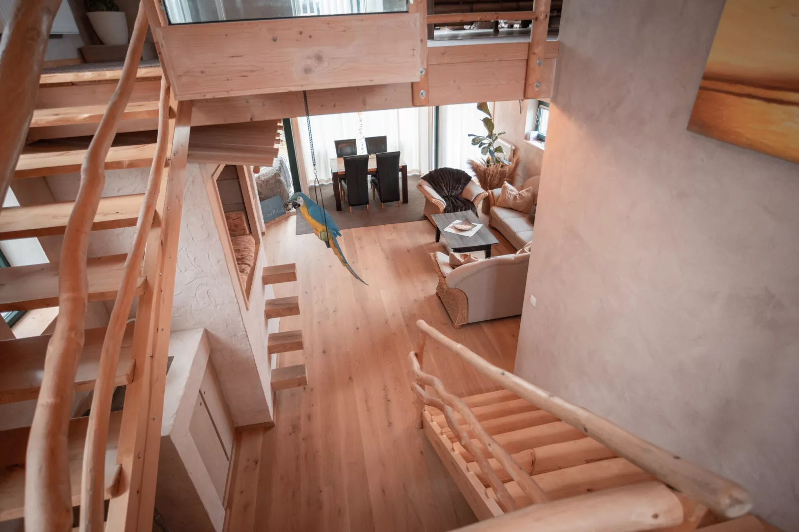 Unique holiday home in Viechtach with sauna-Living room