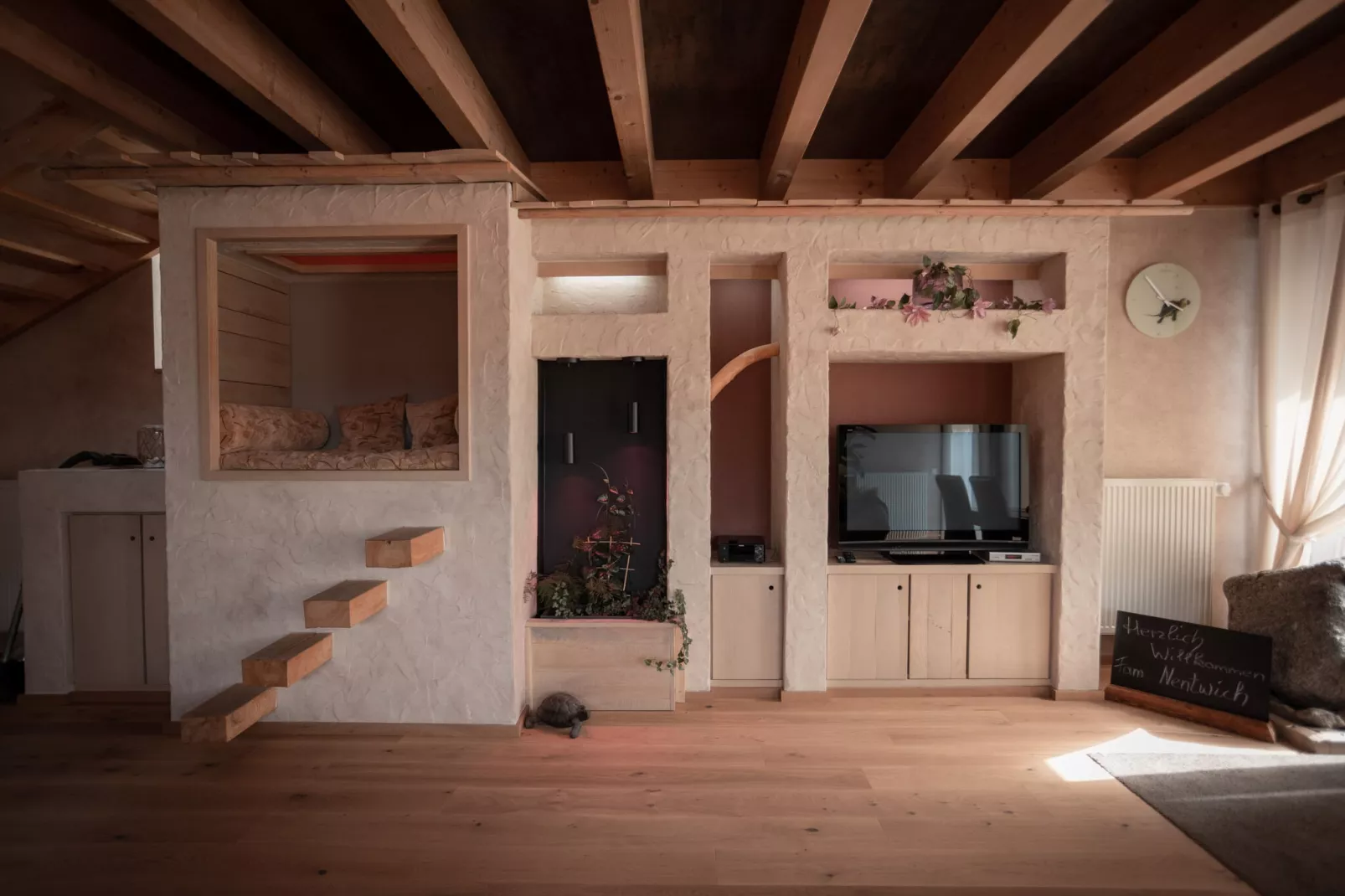 Unique holiday home in Viechtach with sauna-Living room