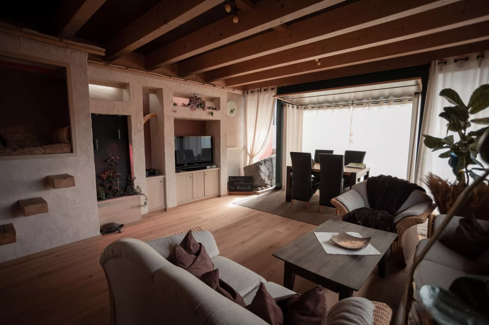 Unique holiday home in Viechtach with sauna-Dining room