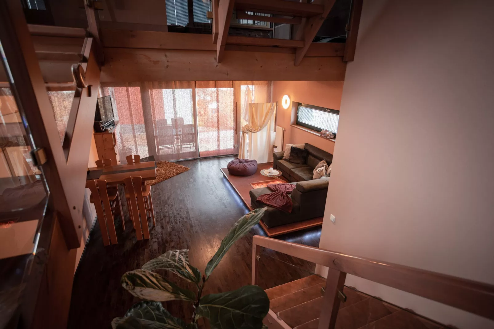 Holiday home with sauna in the Bavarian Forest-Living room