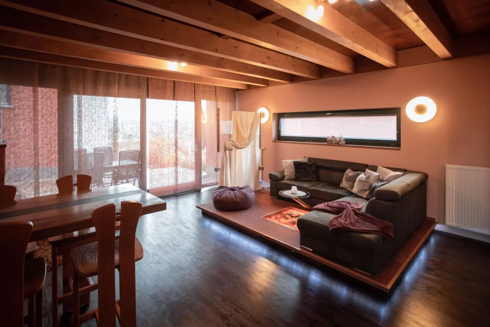 Holiday home with sauna in the Bavarian Forest-Living room