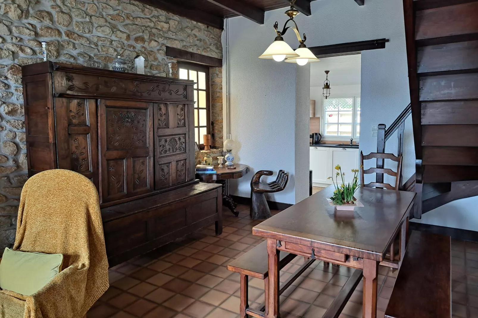 Ferienhaus in unmittelbarer Strandnähe Guisseny-Salle à manger