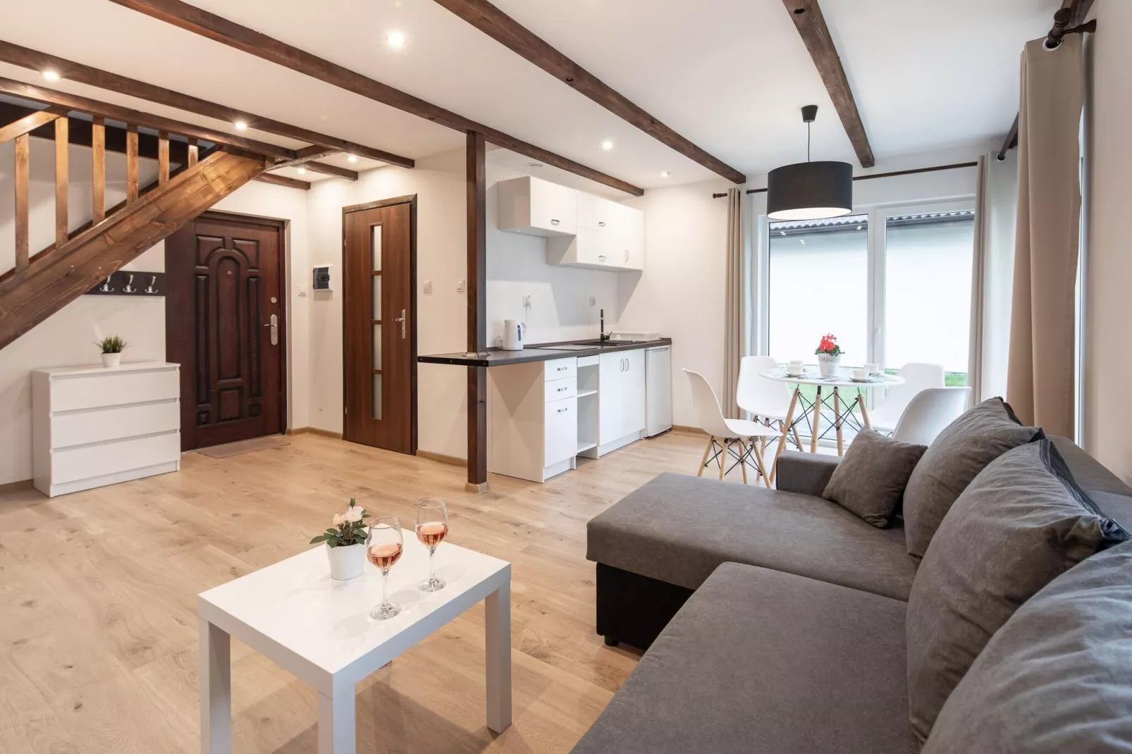 Komfortowe domki wakacyjne dla 6 osób w Lędzinie-Living room