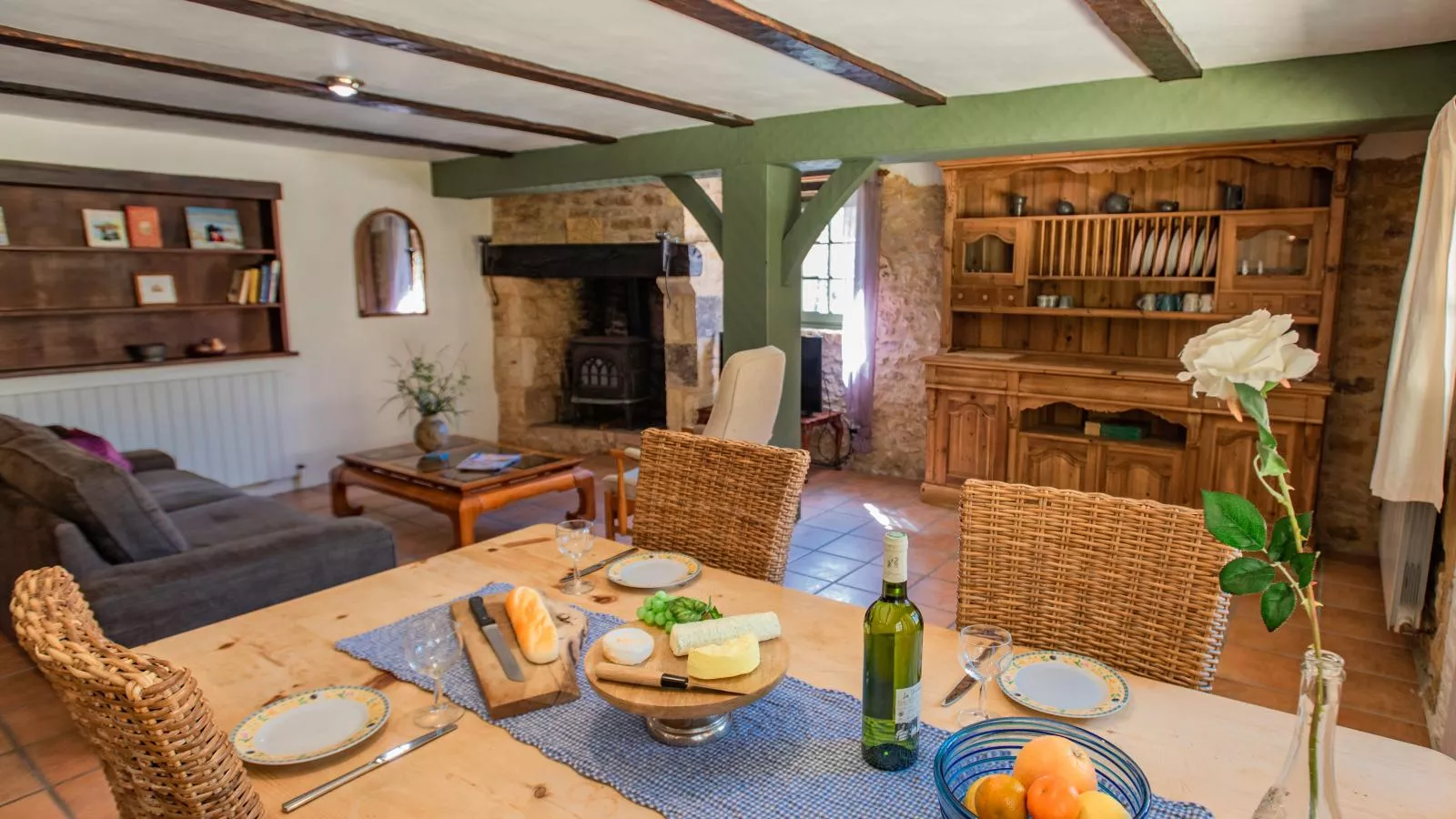 Gite Cottage-Living room