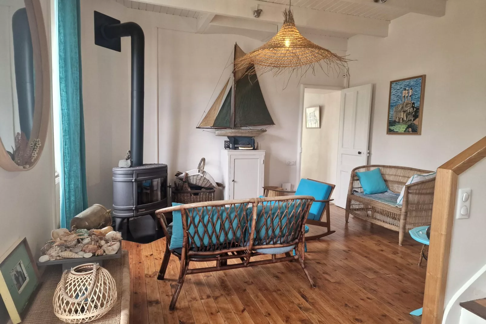 Holiday home in Plougasnou Baie de Morlaix-Living room
