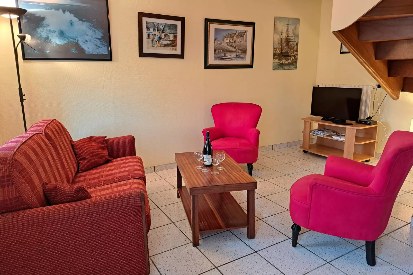 Doppelhaushälfte mit Meerblick Porspoder-Living room