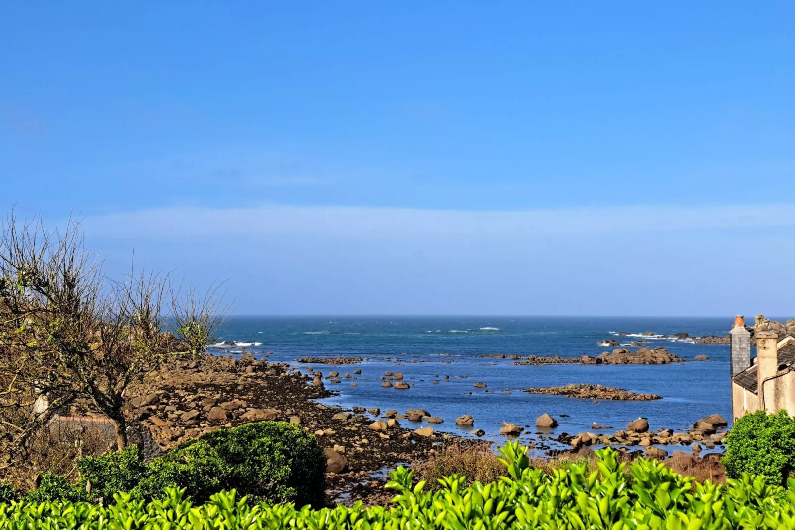 Doppelhaushälfte mit Meerblick Porspoder-View summer
