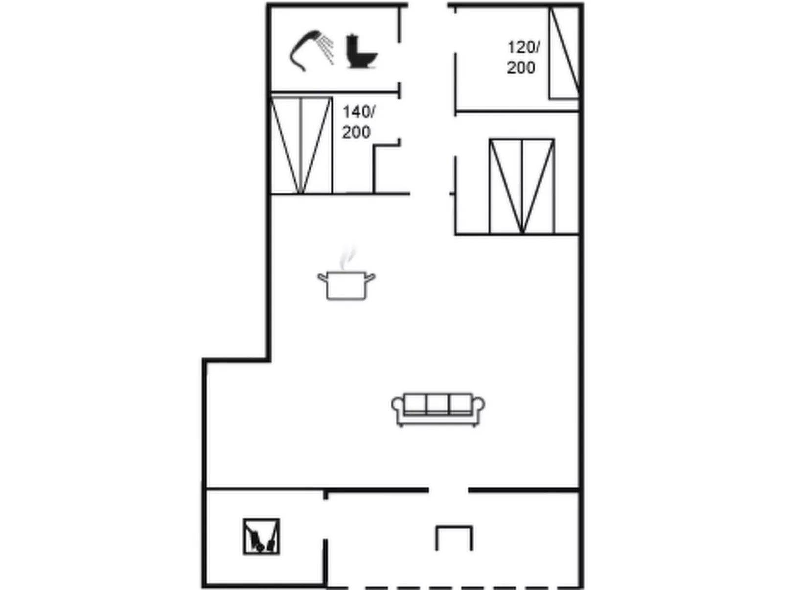 "Ottilie" - 350m to the inlet-Inside