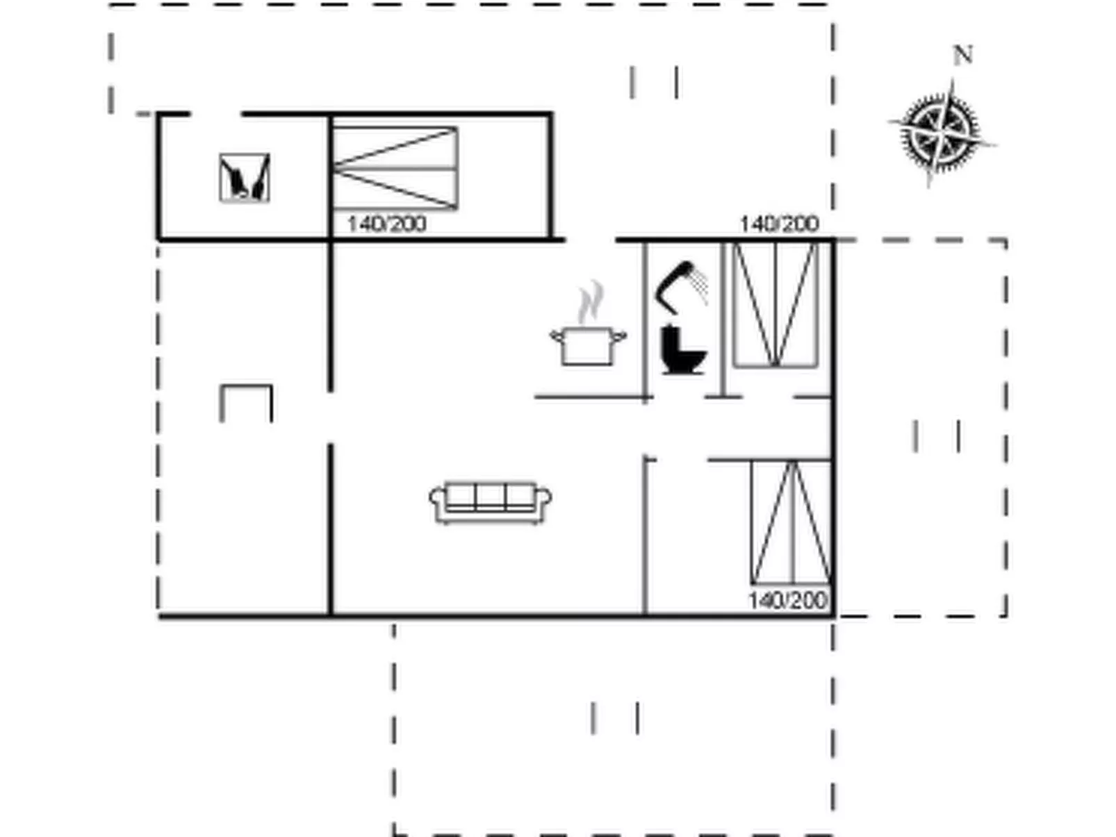 "Stiane" - 100m to the inlet-Inside