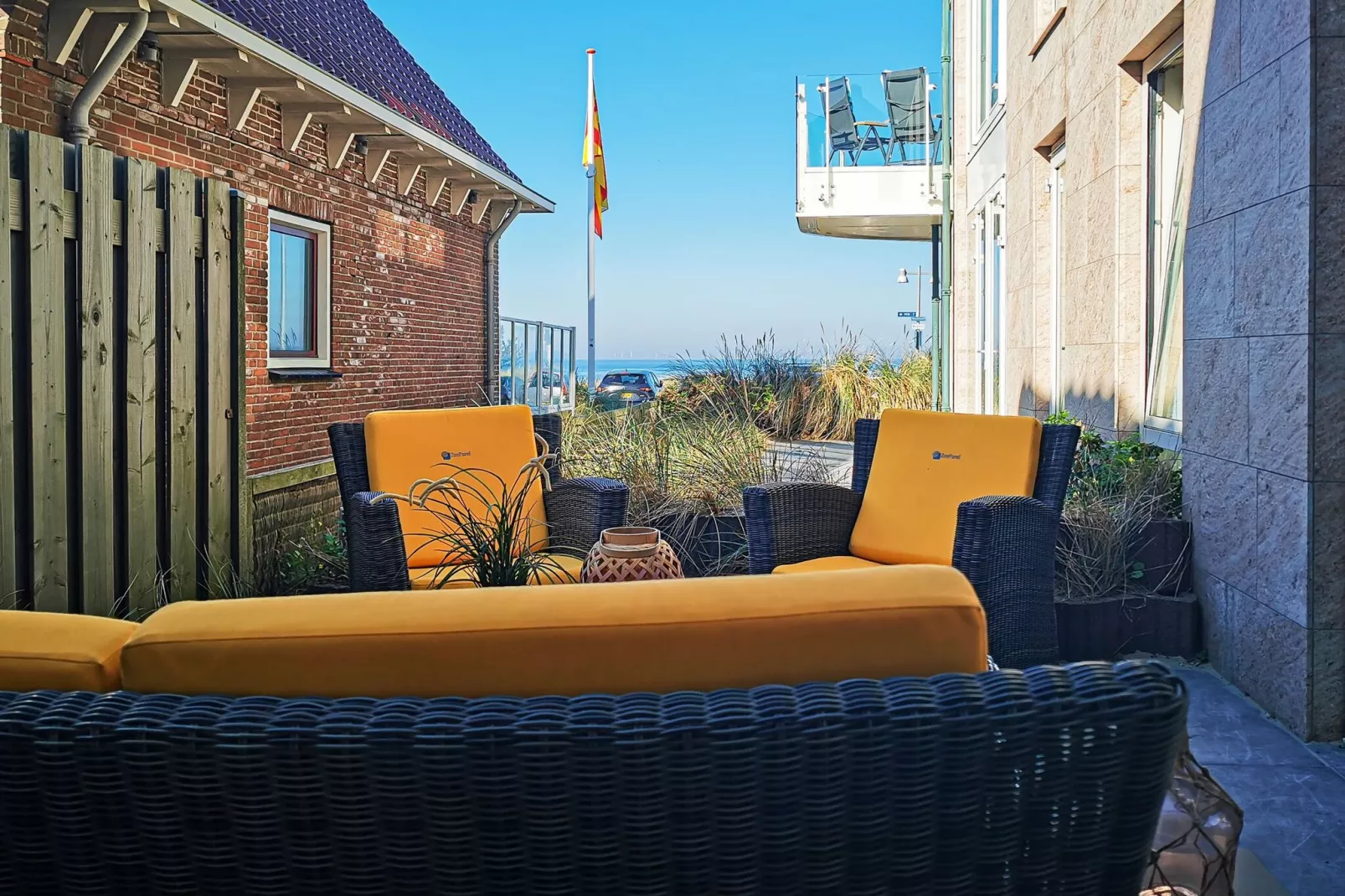 De ZeeParel Sea Fish-Terrassenbalkon