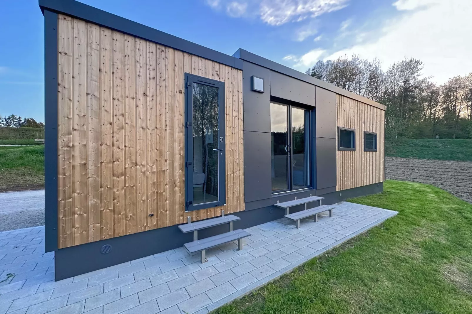 FERIENDORF SEEBLICK - Tiny Chalet am Eixendorfer See-Exterior summer