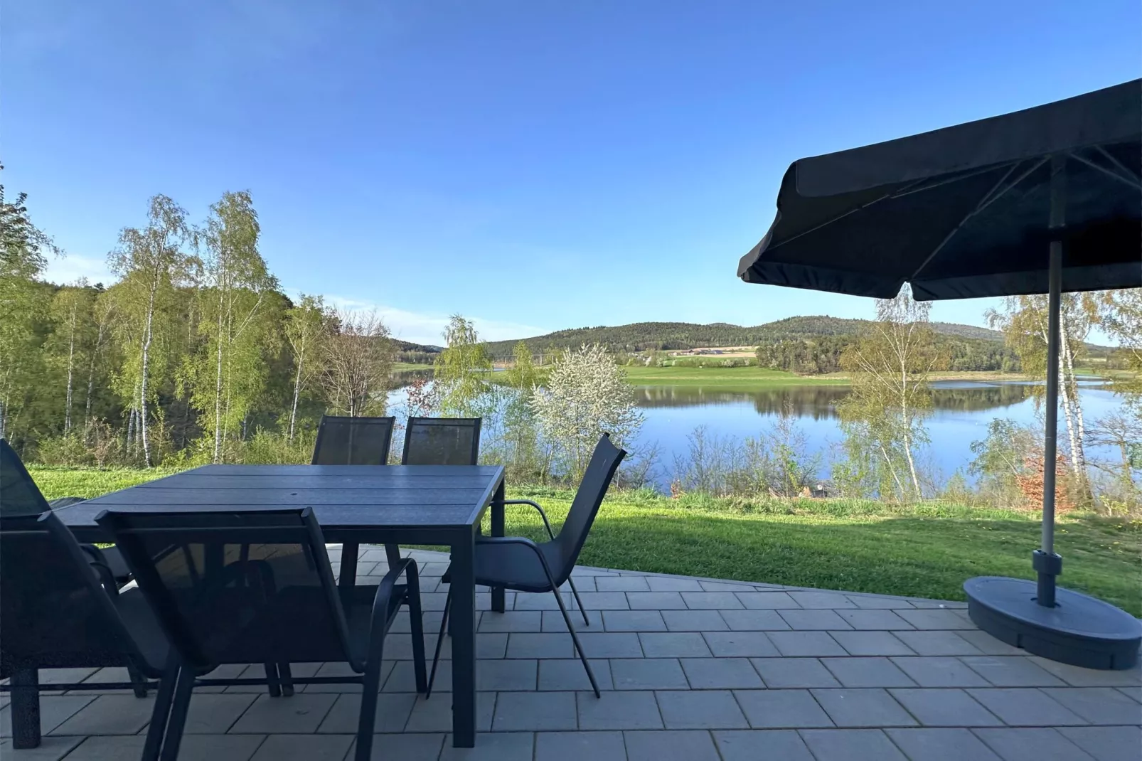 FERIENDORF SEEBLICK - Tiny Chalet am Eixendorfer See-View summer