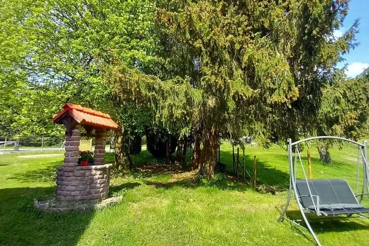 Ferienhaus mit eigener Bar am Bach in Saint Quirin-Gardens summer