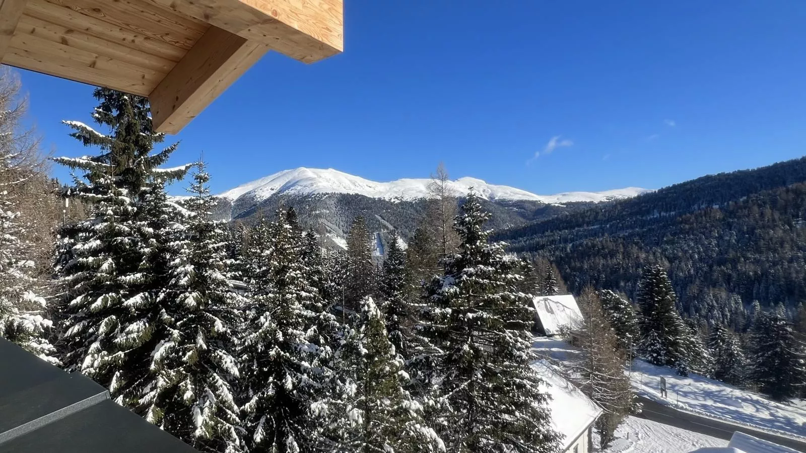 JuJa Lodge-Aussicht Winter