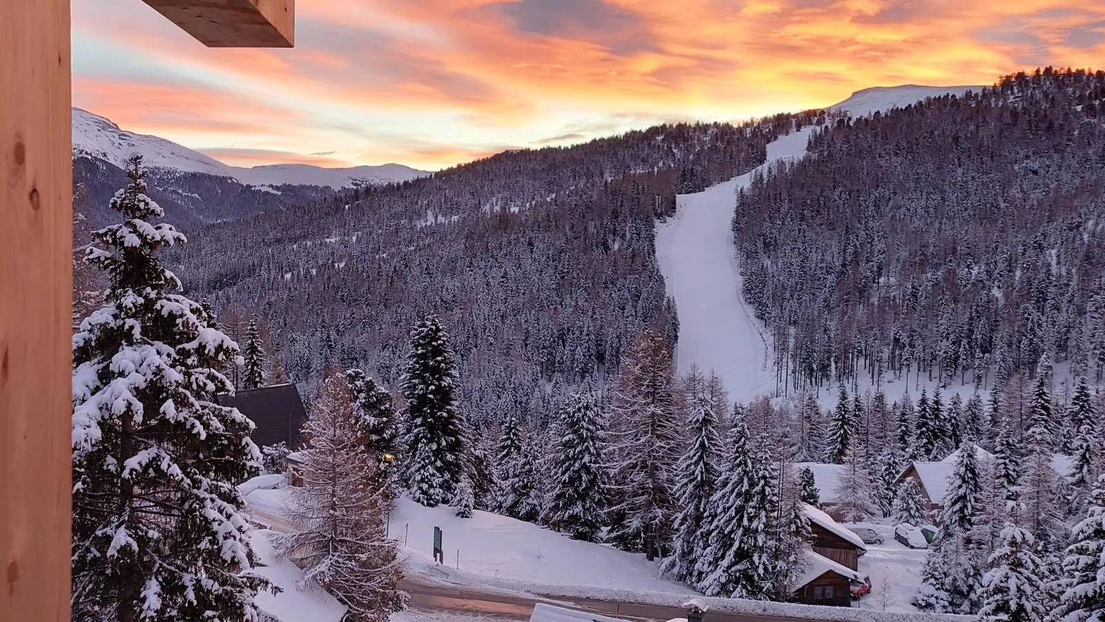 JuJa Lodge-Aussicht Winter