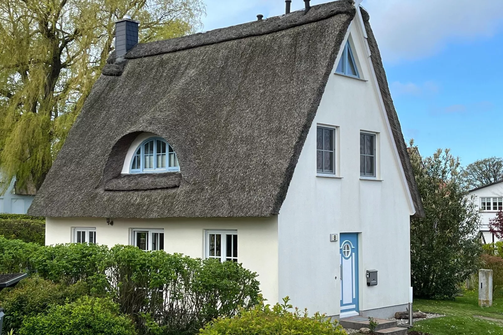 Ferienhaus Reetglück Wohlenberg-Exterior summer