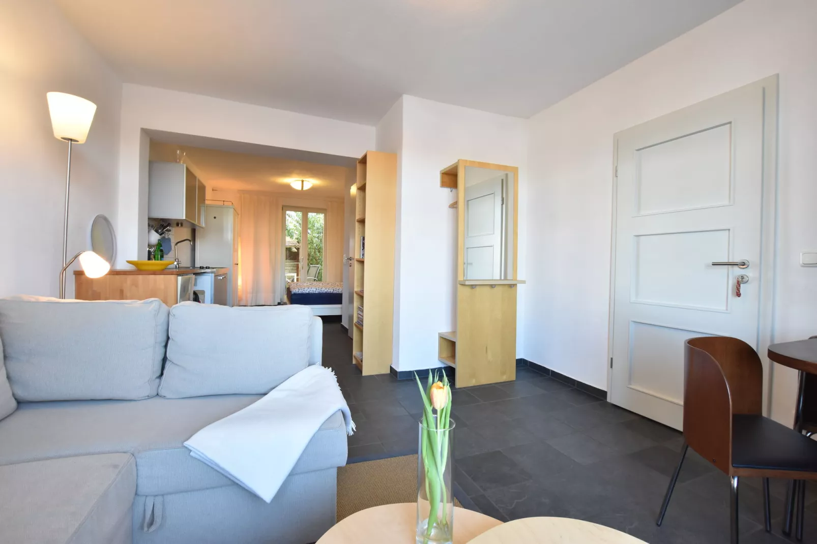 Backbord Hansestadt Wismar mit Terrasse-Wohnzimmer